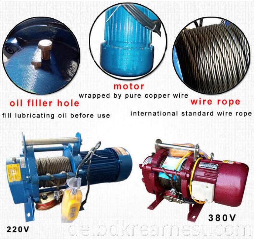 Heavy Duty 150m Wire Rope Hoist